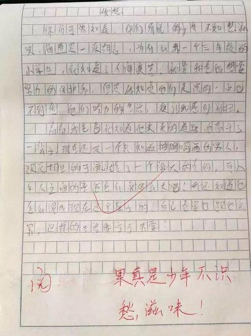 老师笑着写了500字