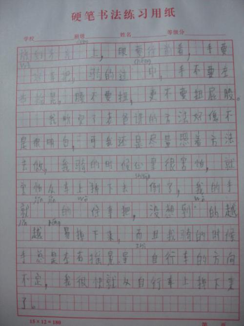 关于学习骑自行车的组成