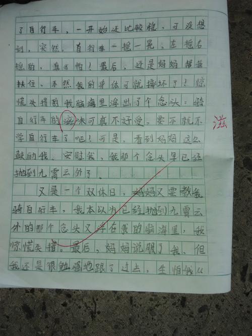 撰写学习骑自行车的作文