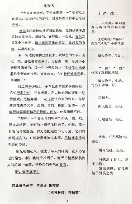 关于寻找春天的组成