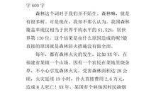 森林防火作文300字