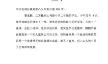 最美孝心少年观后感600字