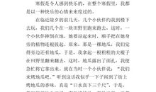 假期见闻作文400字