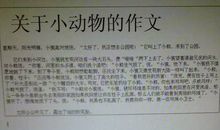 可爱的动物作文