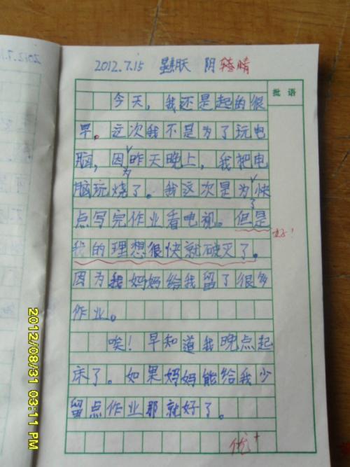 30字日记