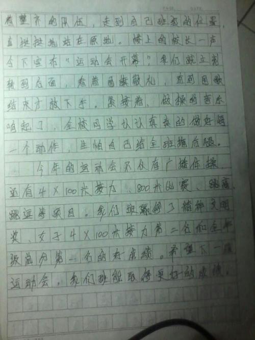 高中运动会的组成