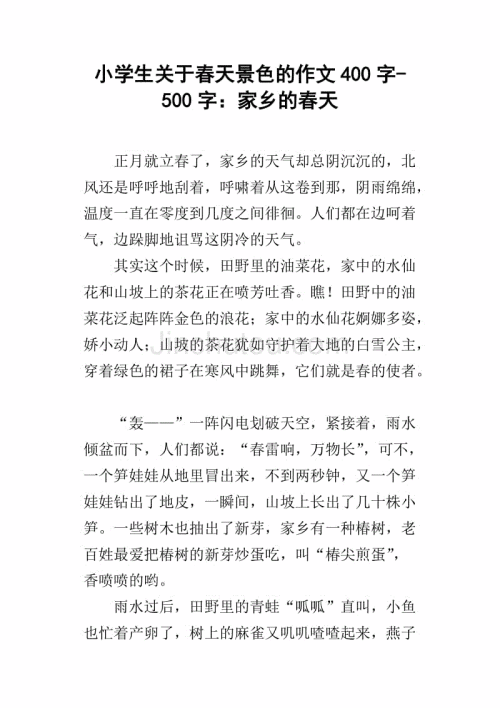 春晨作文400字
