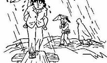 看图写话下雨了