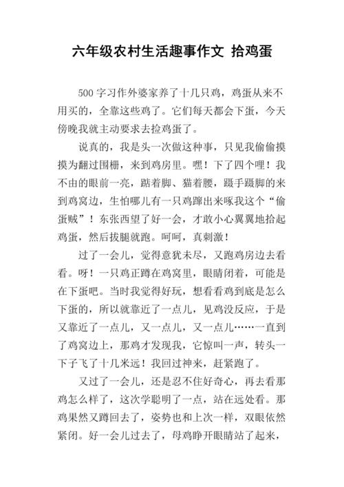 农村有趣的构图