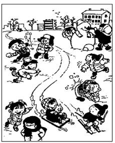 看图片写雪人