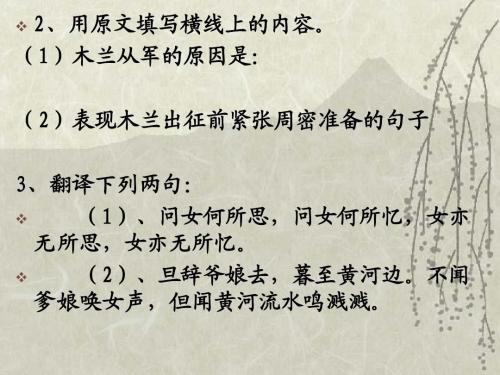 花木兰诗续