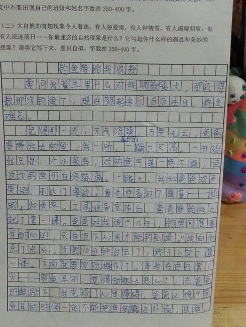 假期收获组成