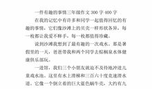 有趣的实验作文400字