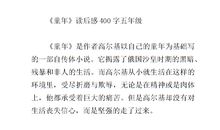 作文童年的读后感