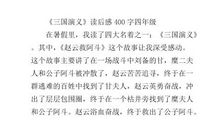 读三国演义读后感