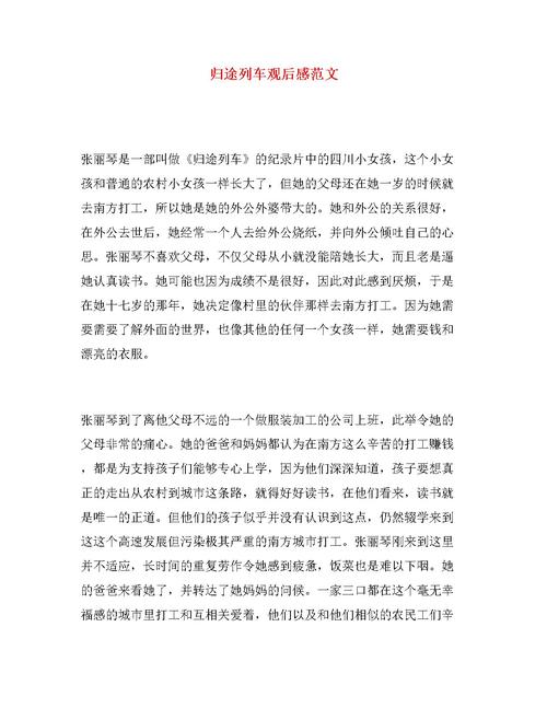 关于回程火车的思考