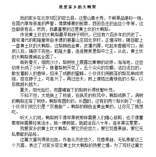我的家乡