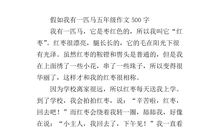 作文假如我有一匹马