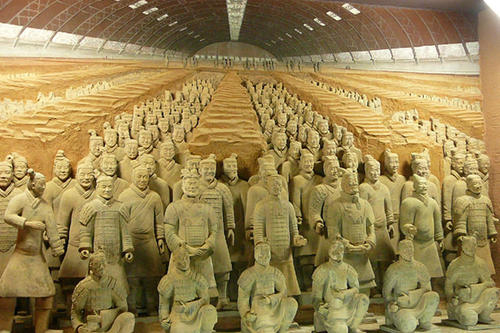 兵马俑和马组成