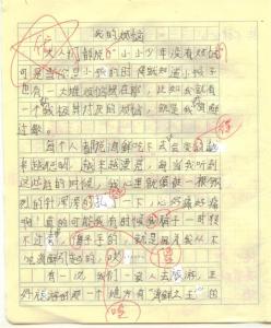 我在小学作文上的麻烦
