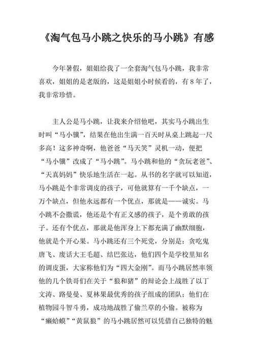 淘气堡马小调看完后