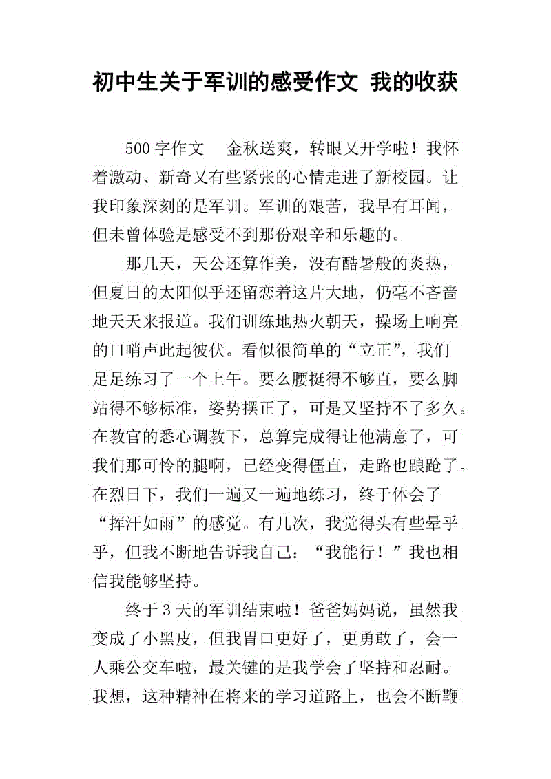 组成军事训练总结
