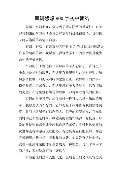 高中军事训练作文800字
