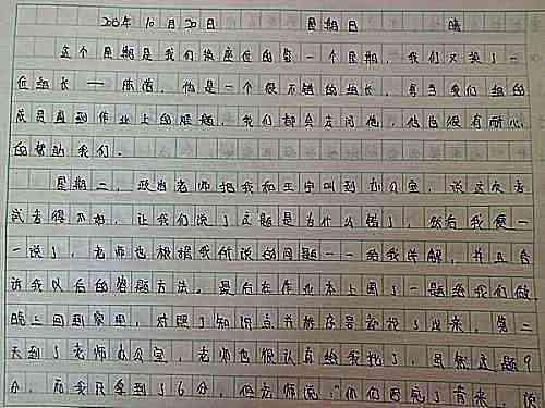 每周日记400字