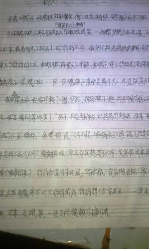我长大后写了600个字