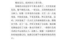 描写日落的作文