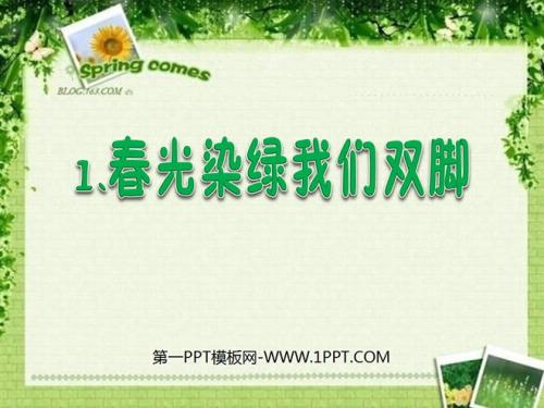 春天将我们的脚染成绿色