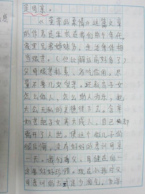 阅读后的母爱