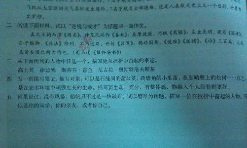 关于逆境中成功的争论