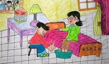 给妈妈洗脚作文500字