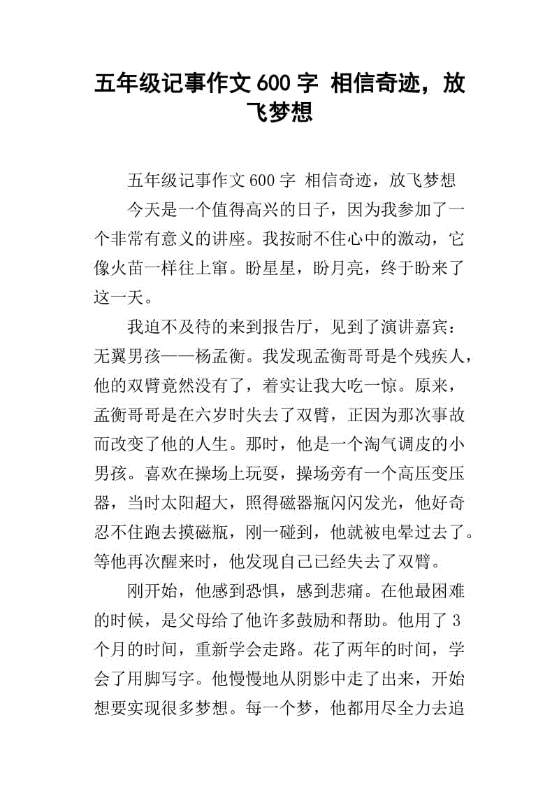 飞梦组成600字