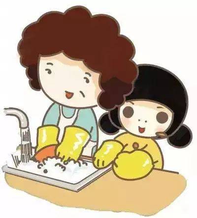 帮助妈妈洗碗