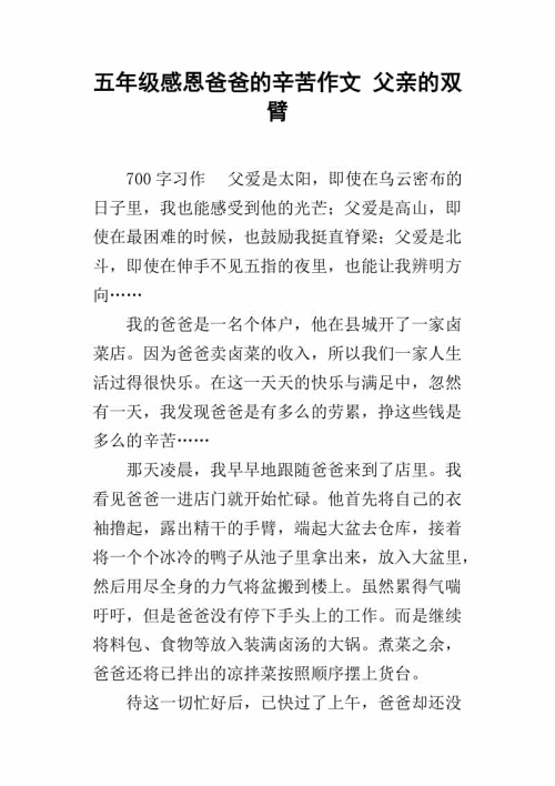 爸爸努力写作