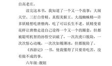 小学生六年级读后感