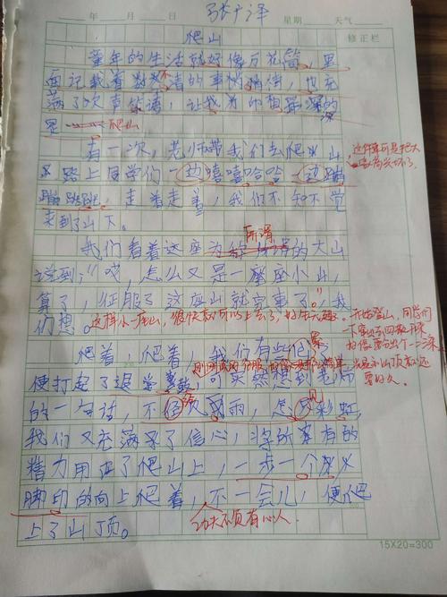 四年级小学作文登山