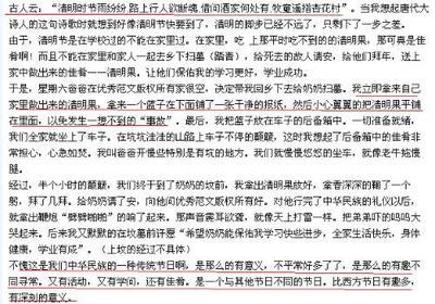 清明节扫墓情结