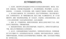 关于环保作文