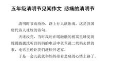 清明节的作文300字