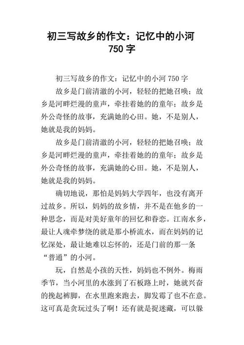 小河小学三年级作文