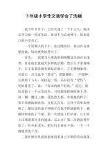 我学会洗碗250字
