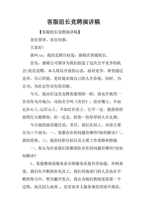 竞选领袖致辞