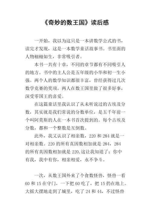 关于计数王国的奇妙想法