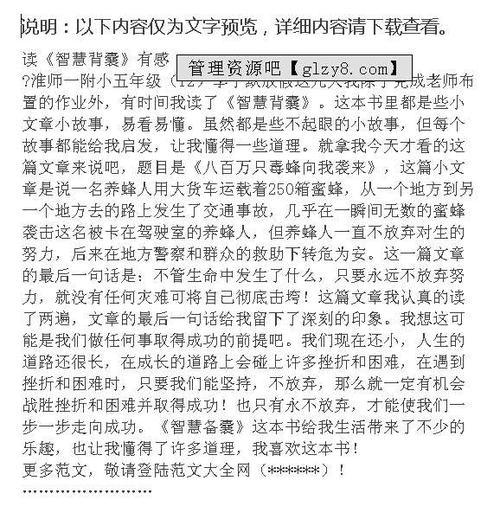 看完智慧背包