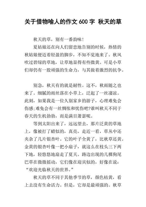 通过借用事物来比喻300个单词的构图
