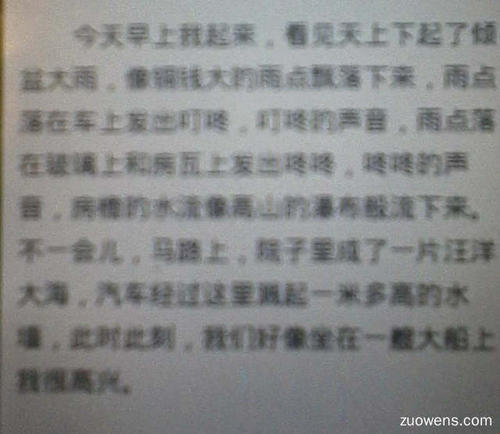 关于雨250字