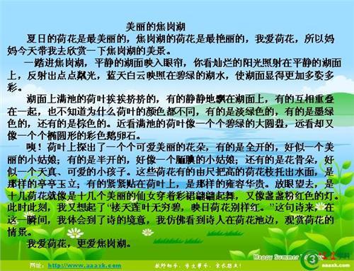 莲花三年级作文300字